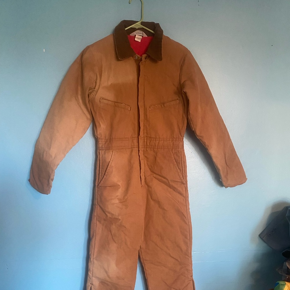 Vintage Key Imperial Heavy Coveralls Jumpsuit Insulated Quilted Lined Sz Medium
